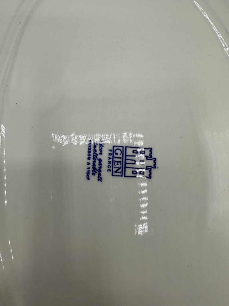 Plat de présentation ancien ovale Gien modèle Delft – Image 10
