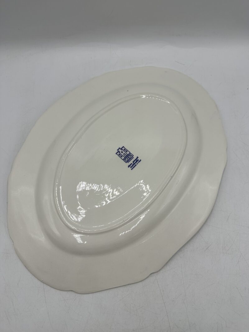 Plat de présentation ancien ovale Gien modèle Delft – Image 11