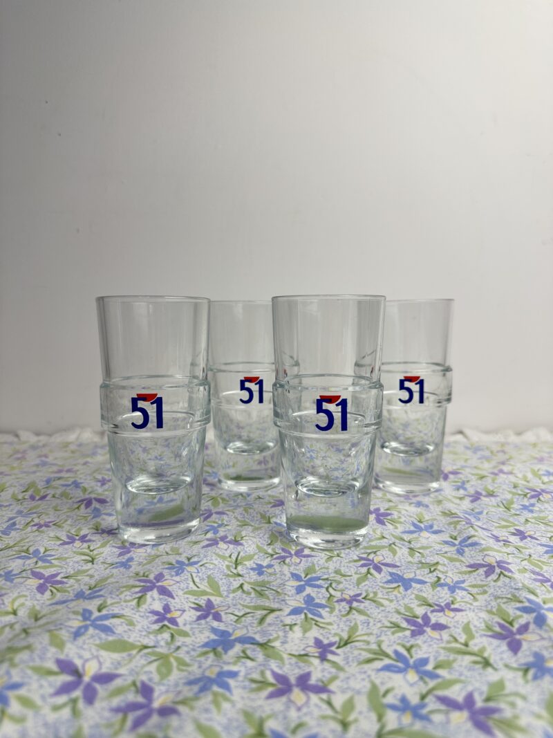 Lot de 4 verres 51 vintage
