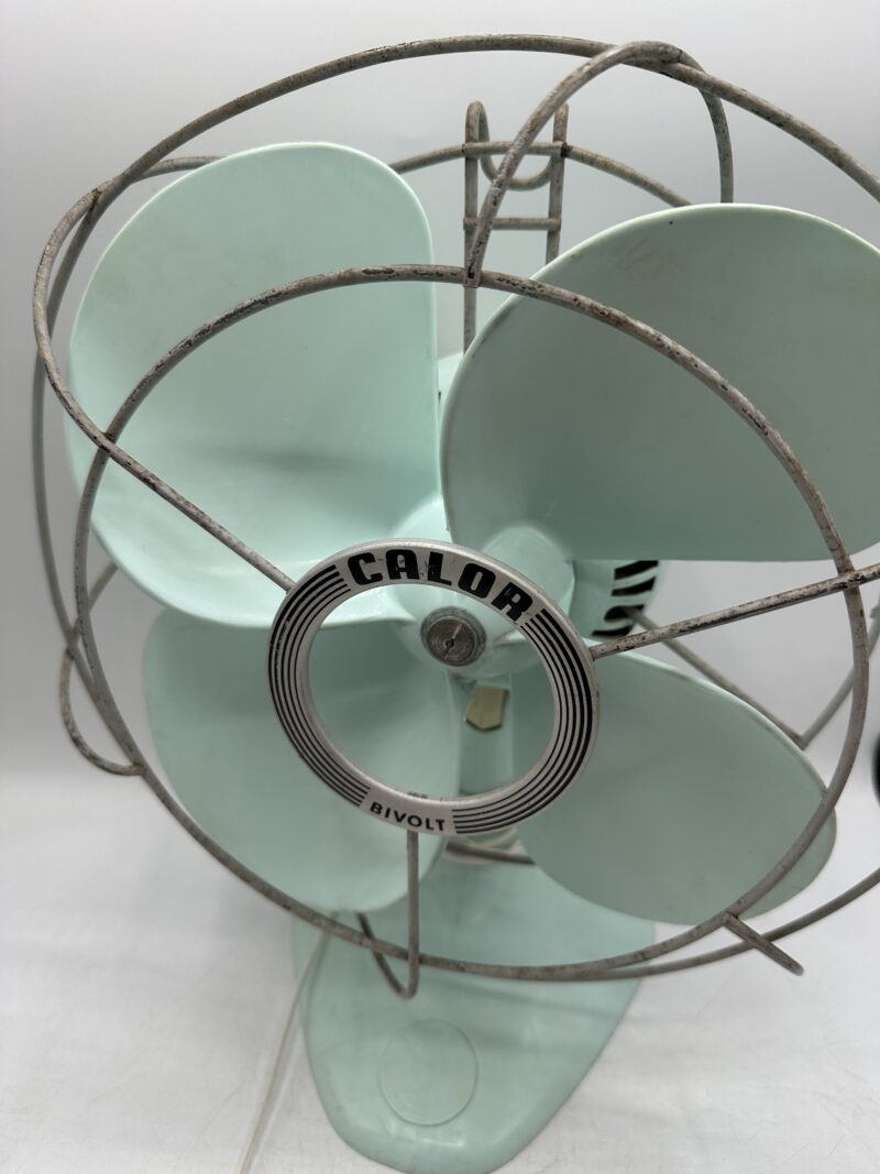 Ventilateur Calor Bivolt vert d'eau vintage – Image 3