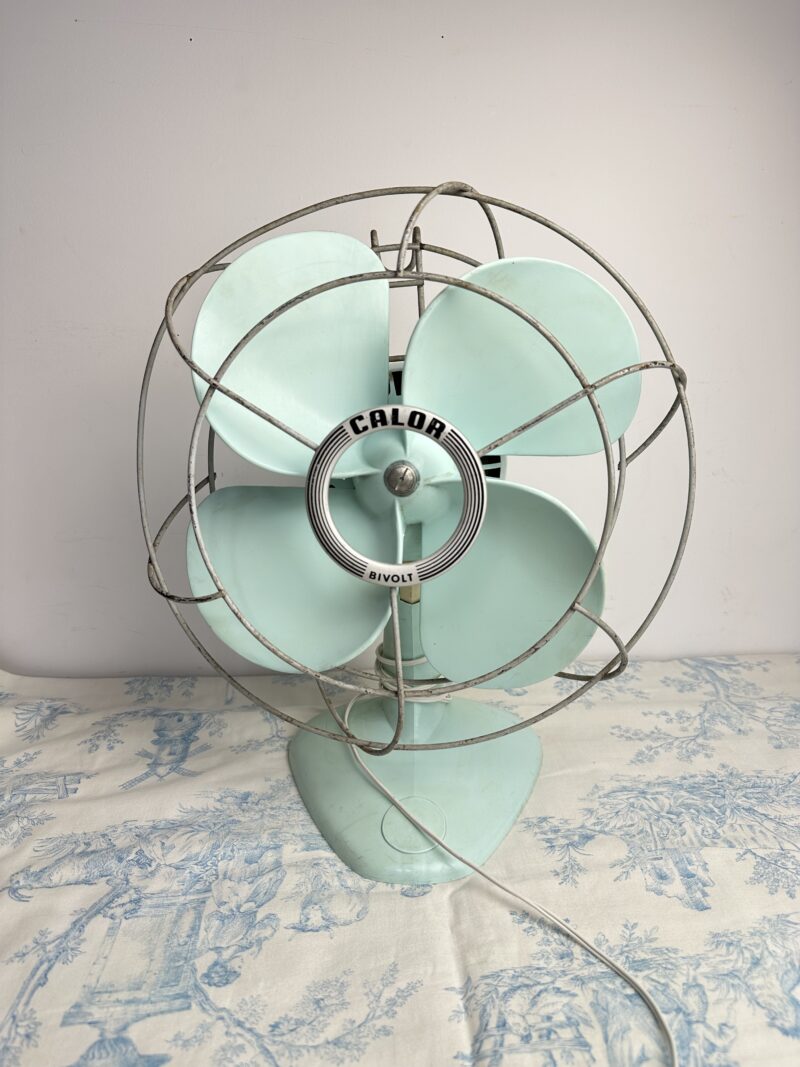 Ventilateur Calor Bivolt vert d'eau vintage