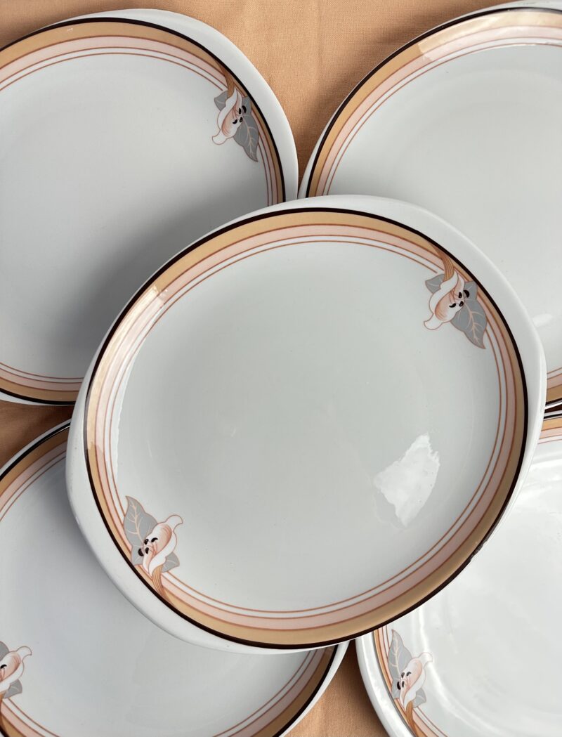 Lot de 8 assiettes vintage Saturnia Sarreguemines