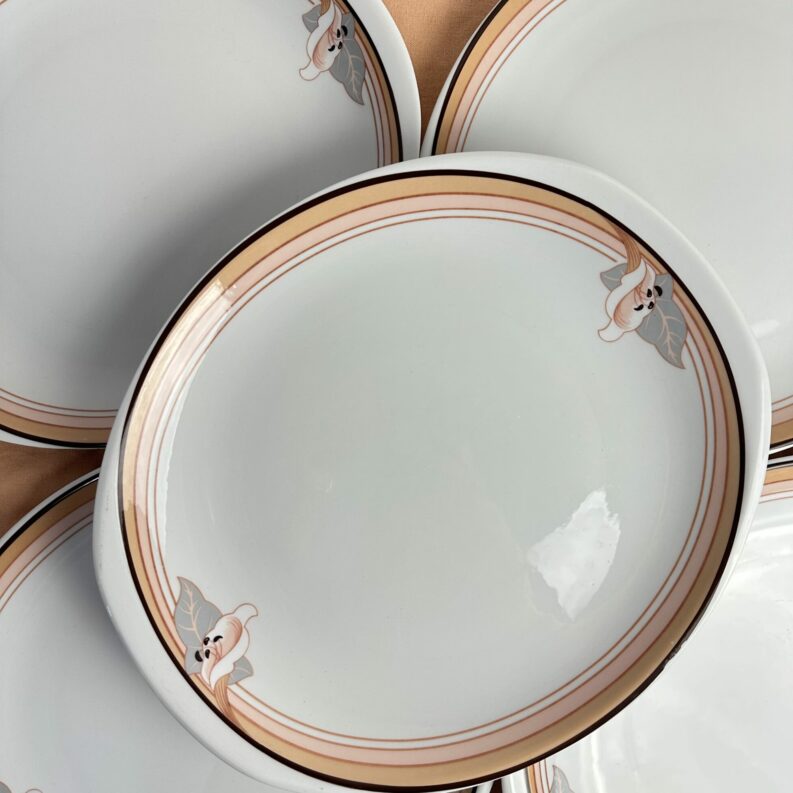 Lot de 8 assiettes vintage Saturnia Sarreguemines