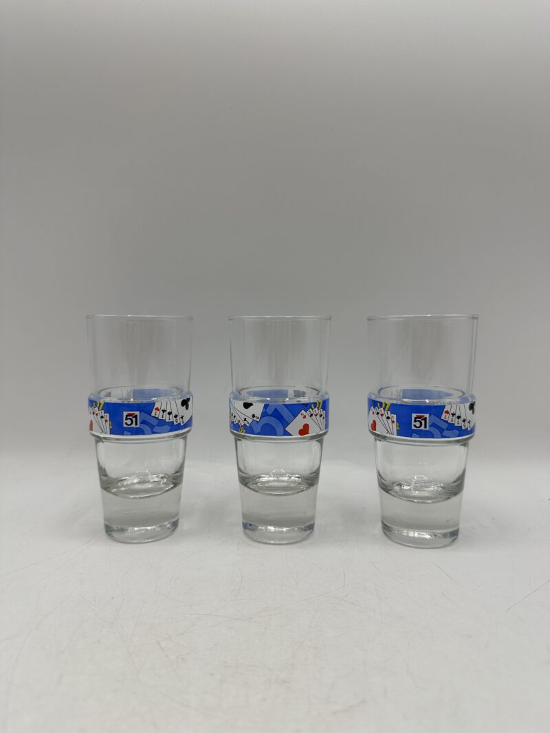 Lot de 3 verres Pastis 51 édition spéciale jeu de cartes – Image 2