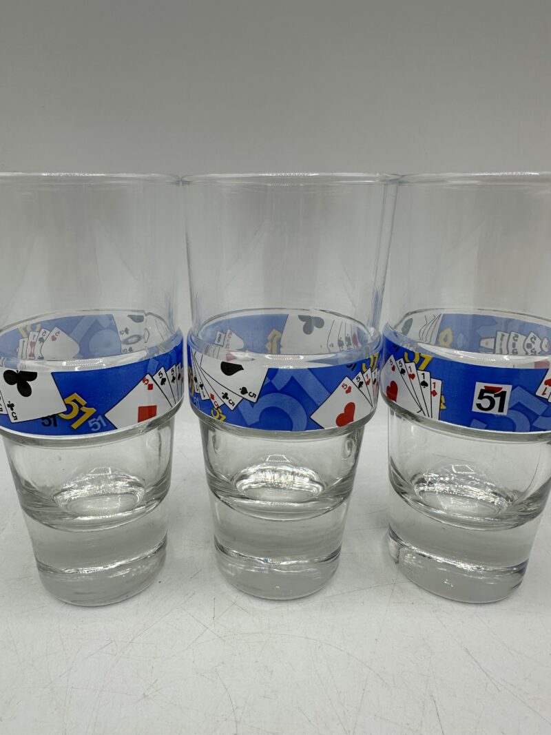 Lot de 3 verres Pastis 51 édition spéciale jeu de cartes – Image 4