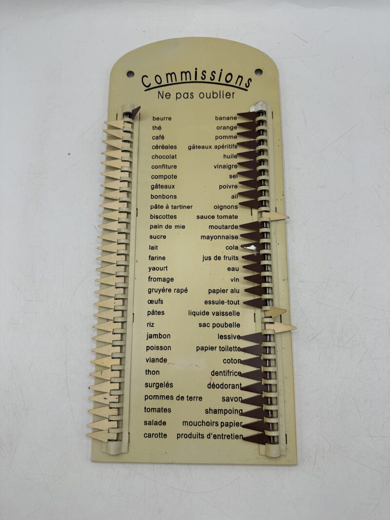 Mémo liste de courses vintage en métal – Image 2