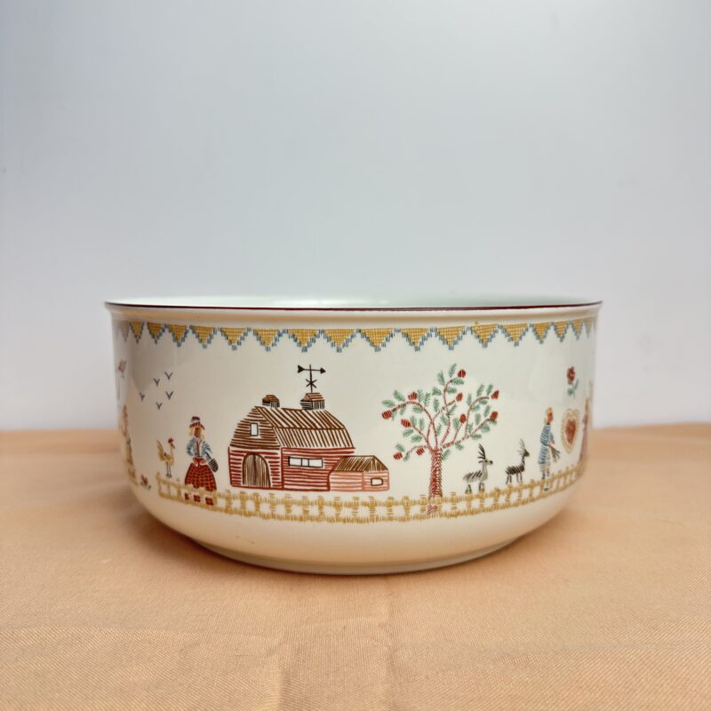 Saladier ou plat ancien Villeroy & Boch American Sampler