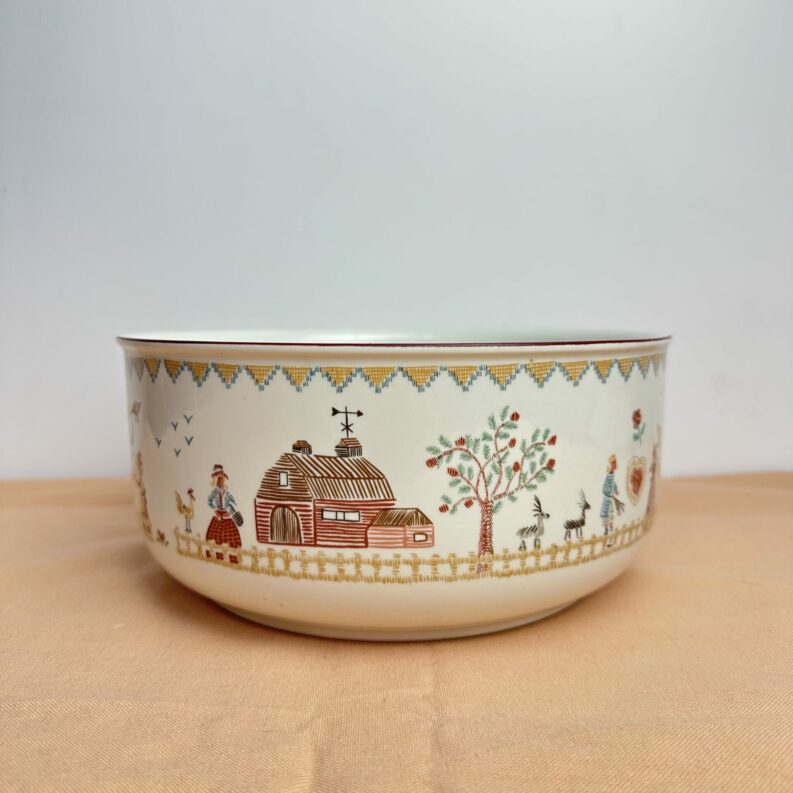 Saladier ou plat ancien Villeroy & Boch American Sampler