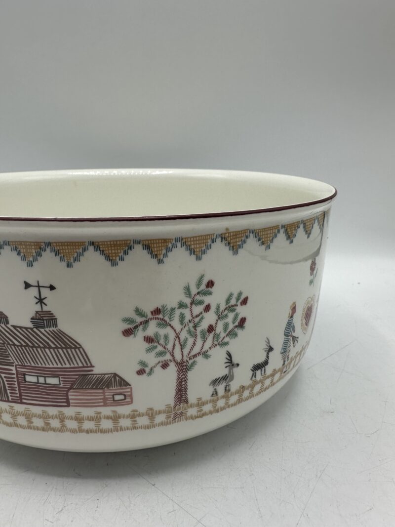 Saladier ou plat ancien Villeroy & Boch American Sampler – Image 4