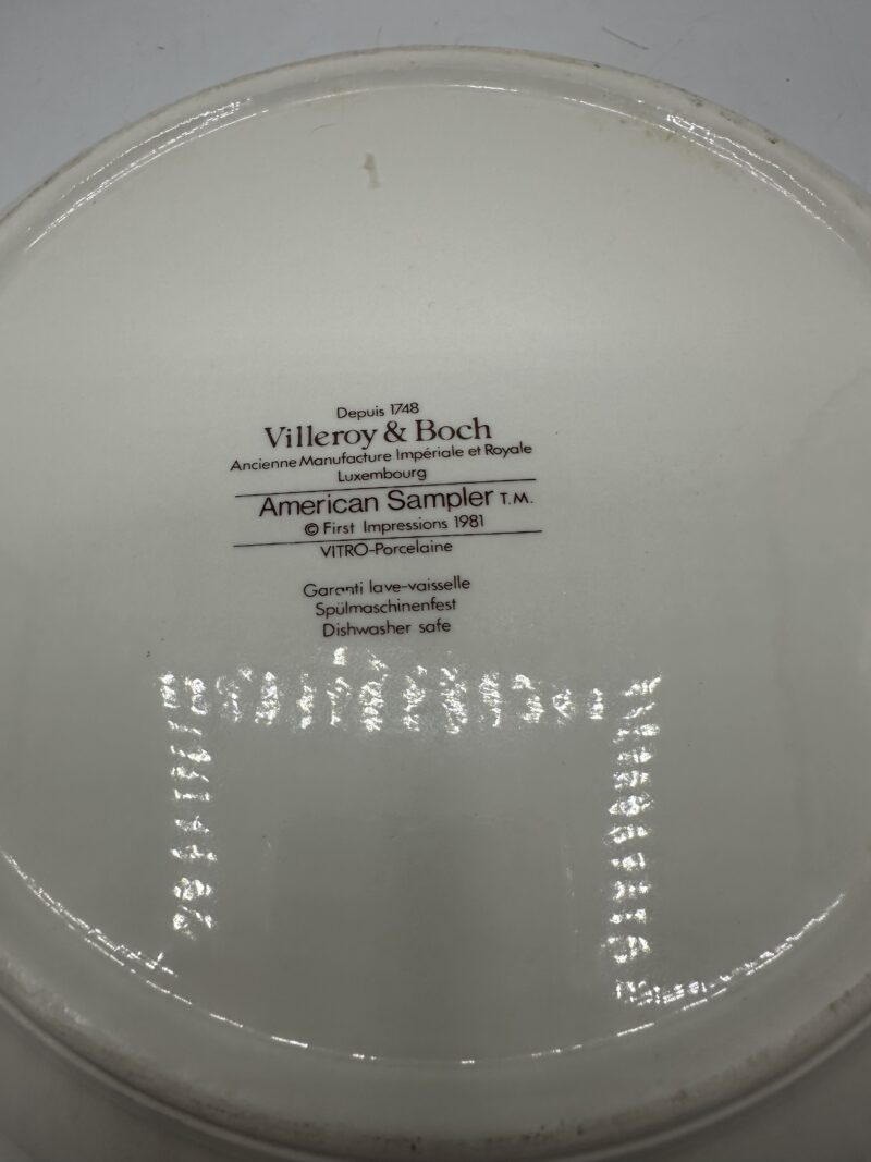 Saladier ou plat ancien Villeroy & Boch American Sampler – Image 8