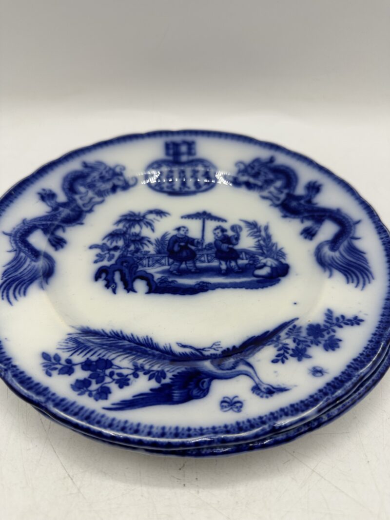 Duo d’assiettes anciennes J.Vieillard D. Johnston – Image 3