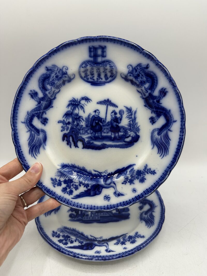 Duo d’assiettes anciennes J.Vieillard D. Johnston – Image 13