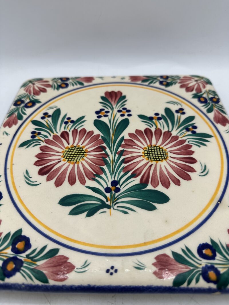 Dessous de plat fleuri Henriot Quimper – Image 3