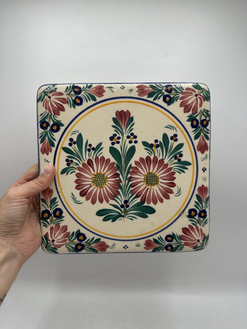 Dessous de plat fleuri Henriot Quimper – Image 10
