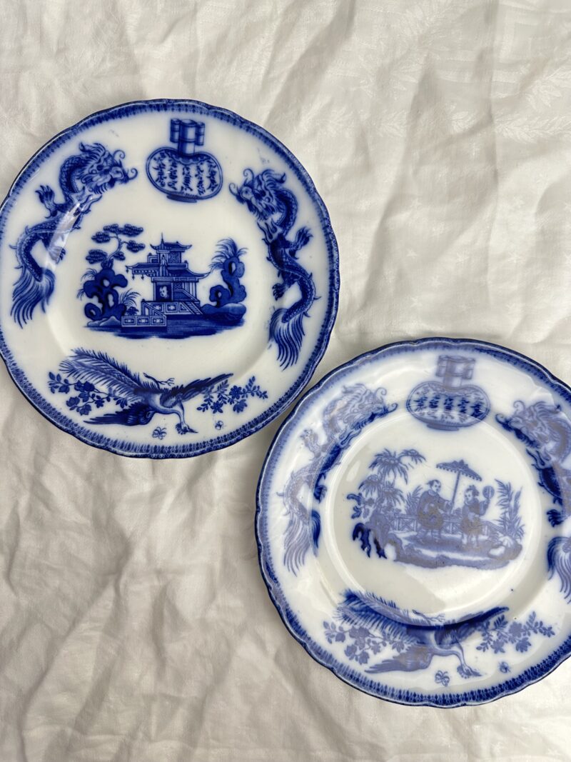 Duo d’assiettes anciennes J.Vieillard D. Johnston