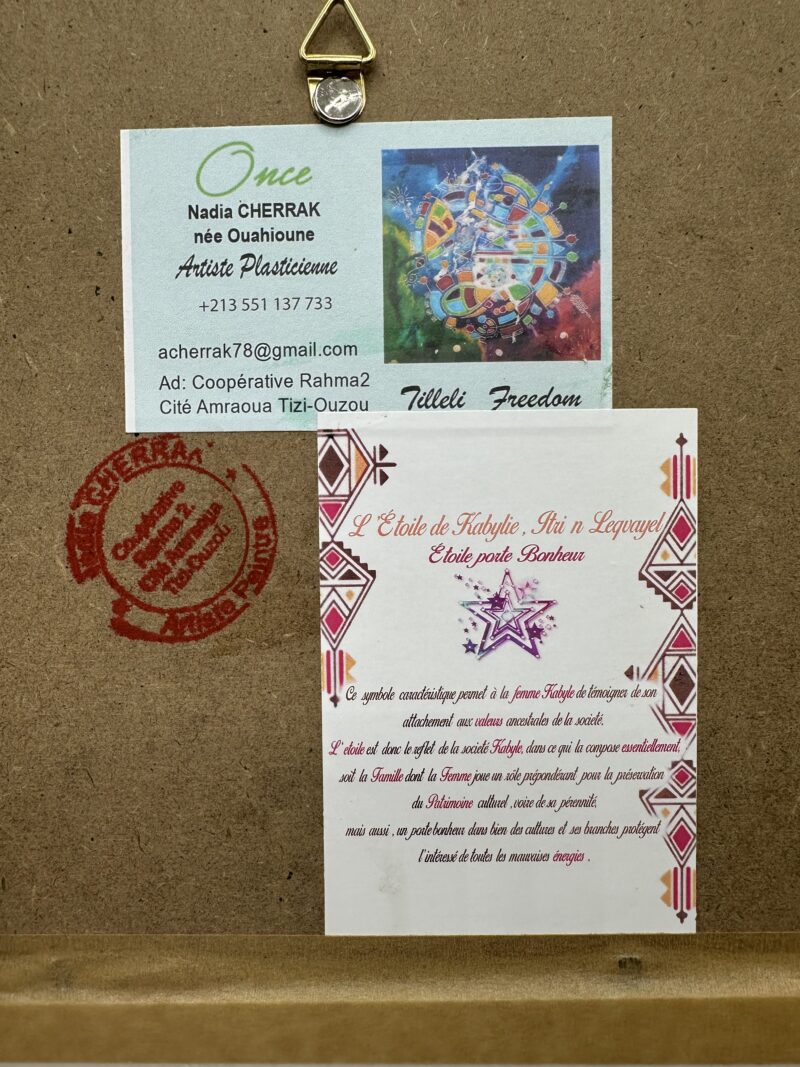 Œuvre originale L'étoile de Kabylie par Nadia Cherrak Ouahioune – Image 7