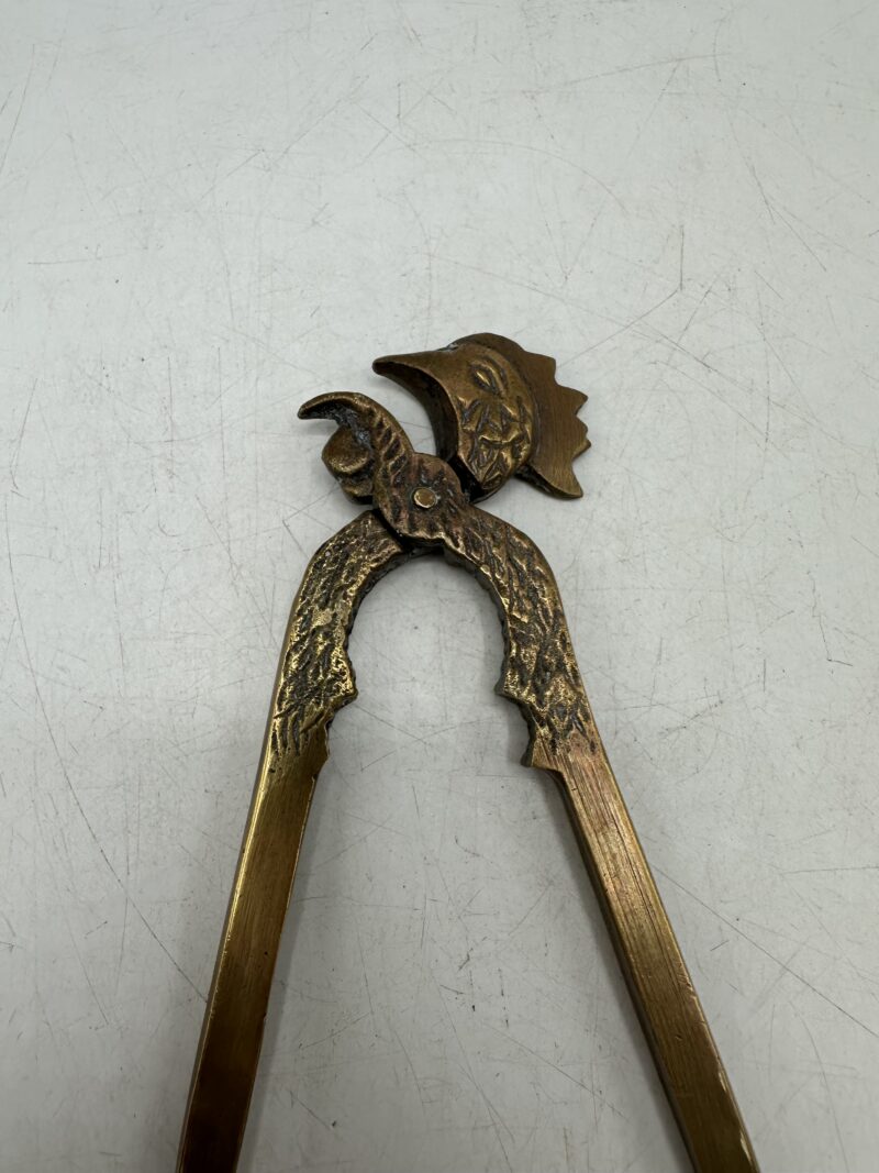 Ancien casse-noisettes tête de coq en cuivre vintage – Image 8