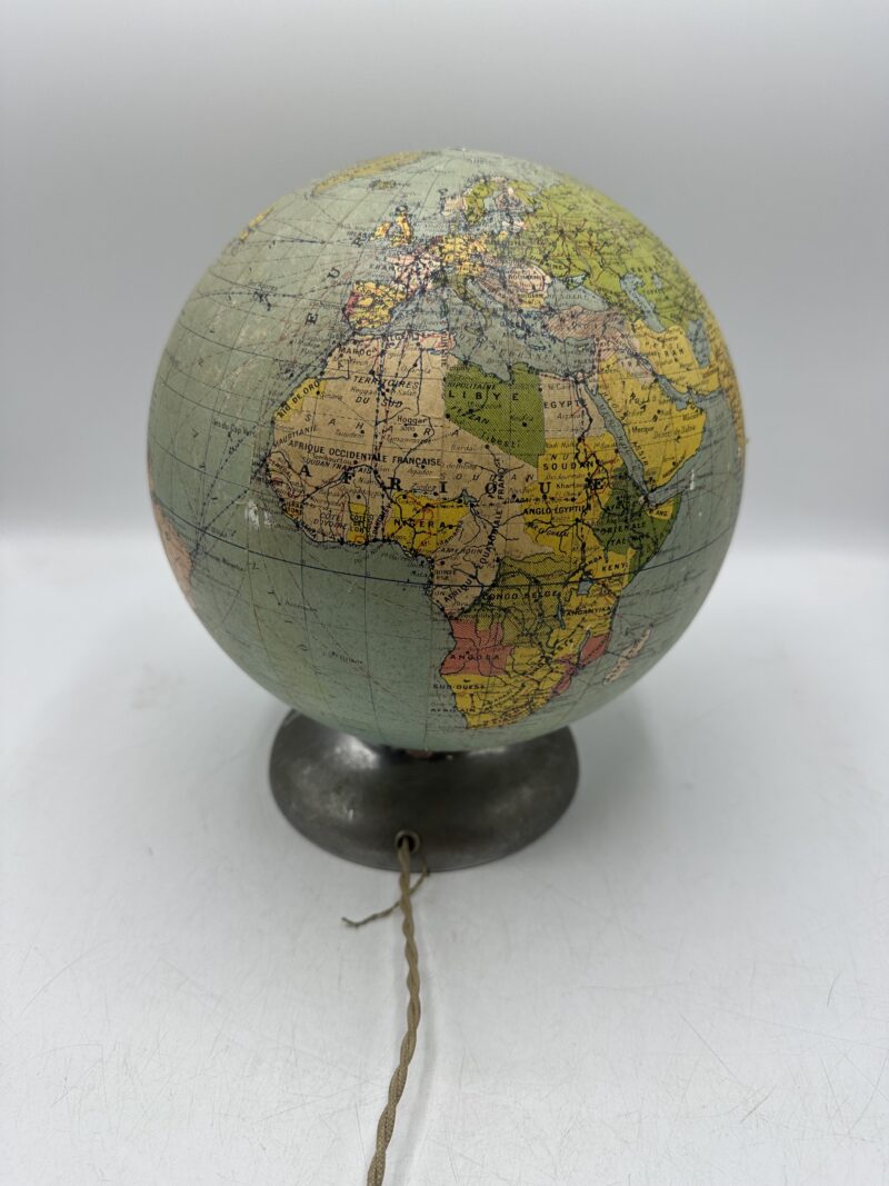 Lampe globe terrestre vintage V. Vindrinet vintage – Image 2