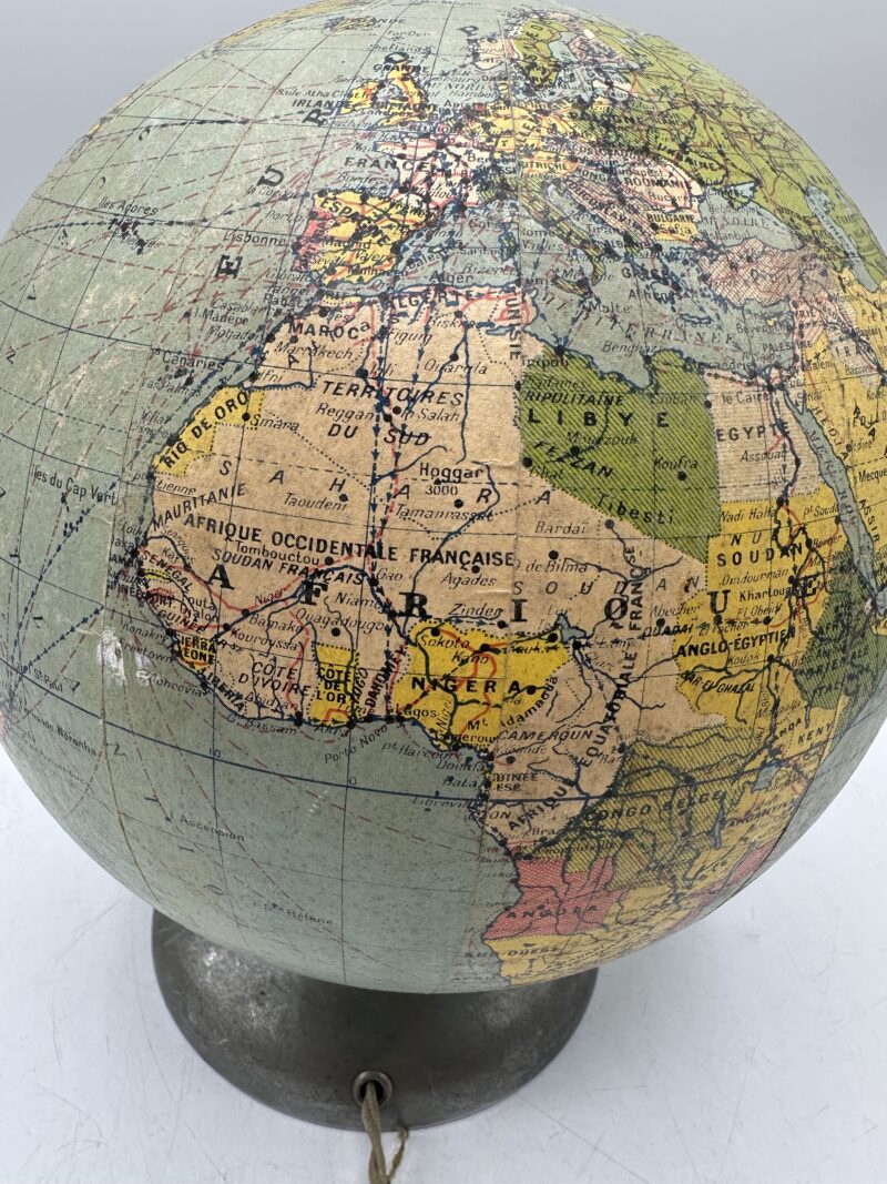 Lampe globe terrestre vintage V. Vindrinet vintage – Image 3
