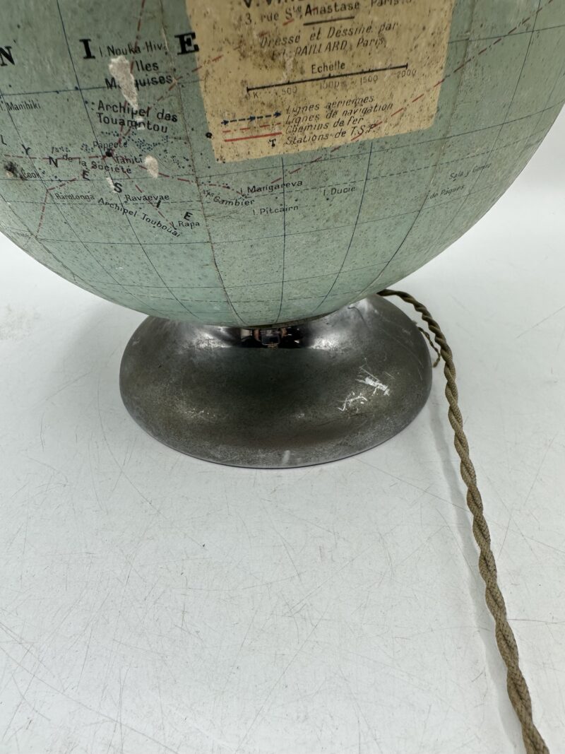 Lampe globe terrestre vintage V. Vindrinet vintage – Image 7