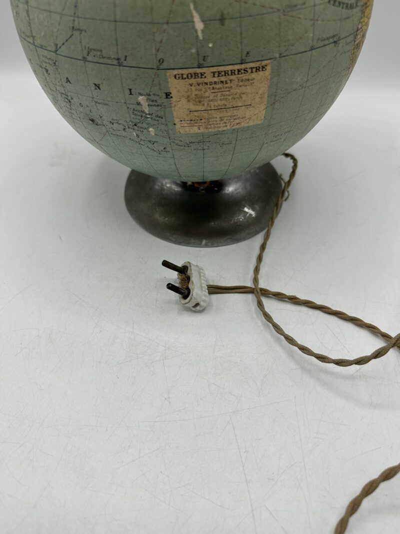 Lampe globe terrestre vintage V. Vindrinet vintage – Image 8