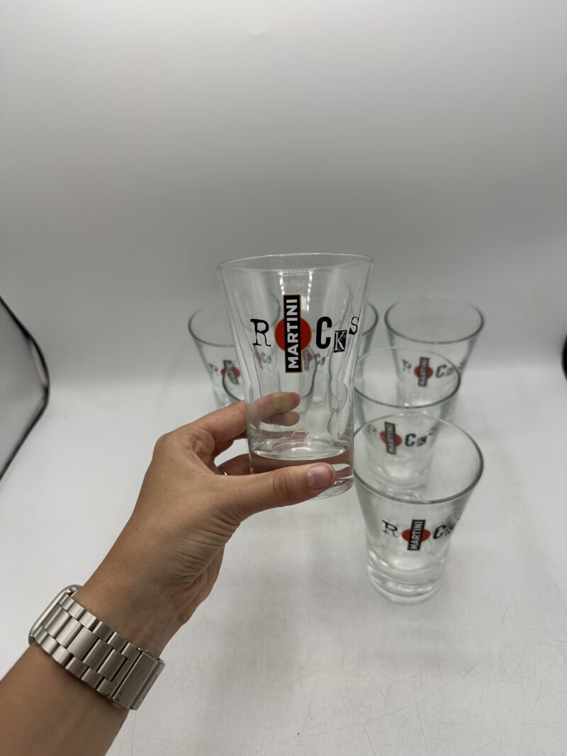 Lot de 8 verres Martini Rocks vintage – Image 2