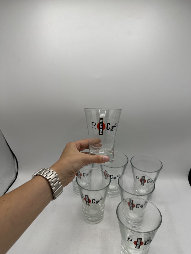 Lot de 8 verres Martini Rocks vintage – Image 3
