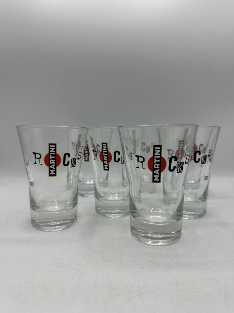 Lot de 8 verres Martini Rocks vintage – Image 4