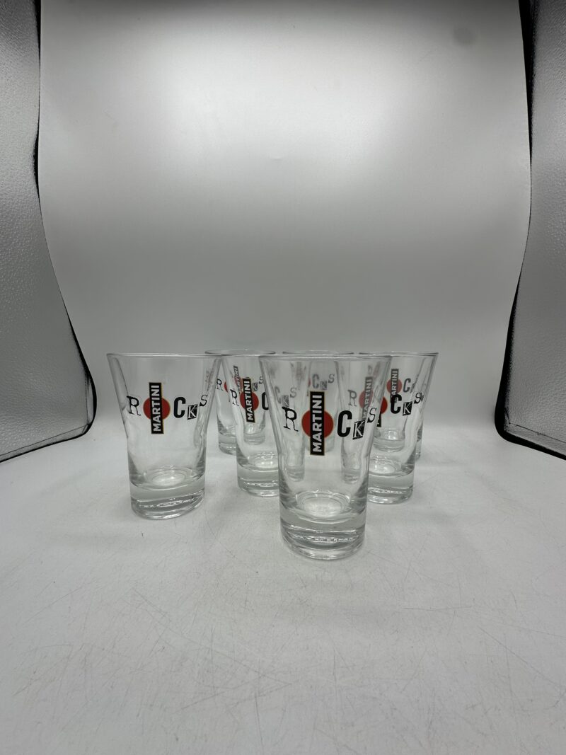 Lot de 8 verres Martini Rocks vintage – Image 5
