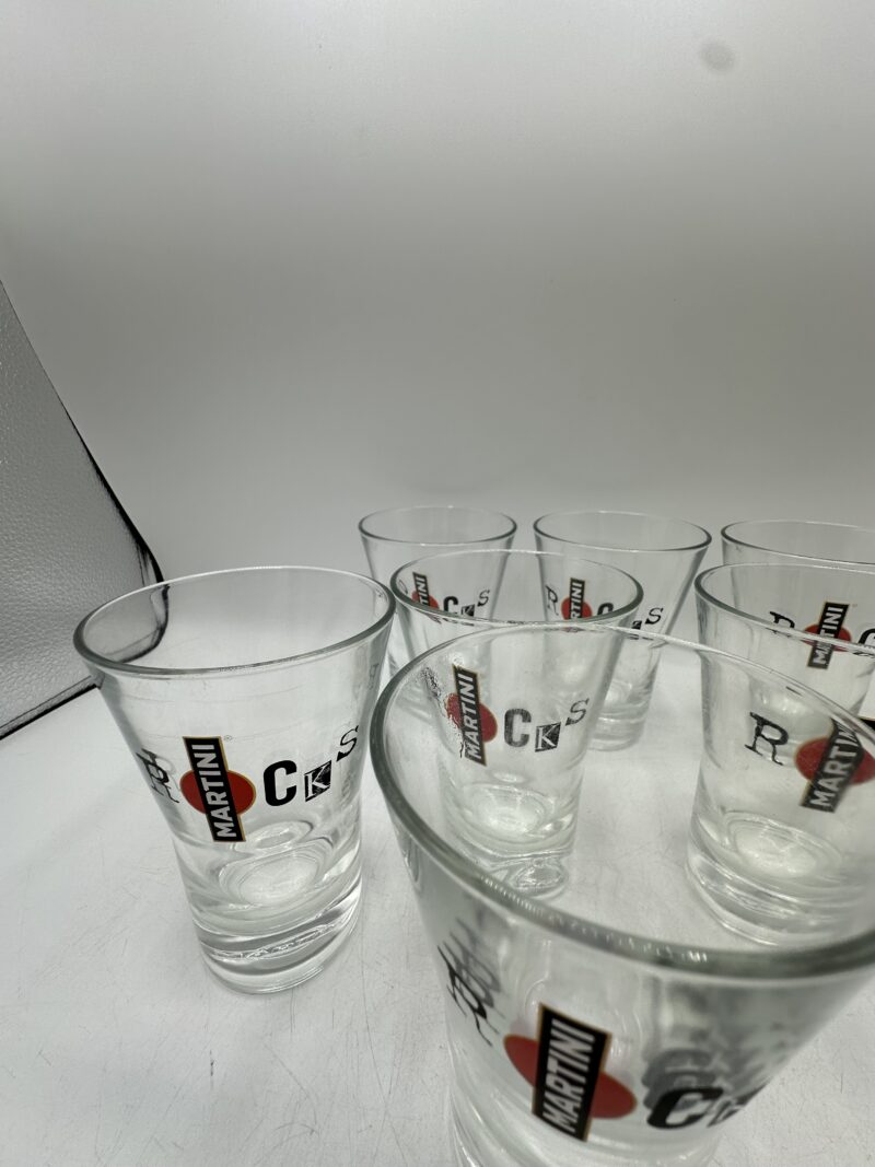 Lot de 8 verres Martini Rocks vintage – Image 10