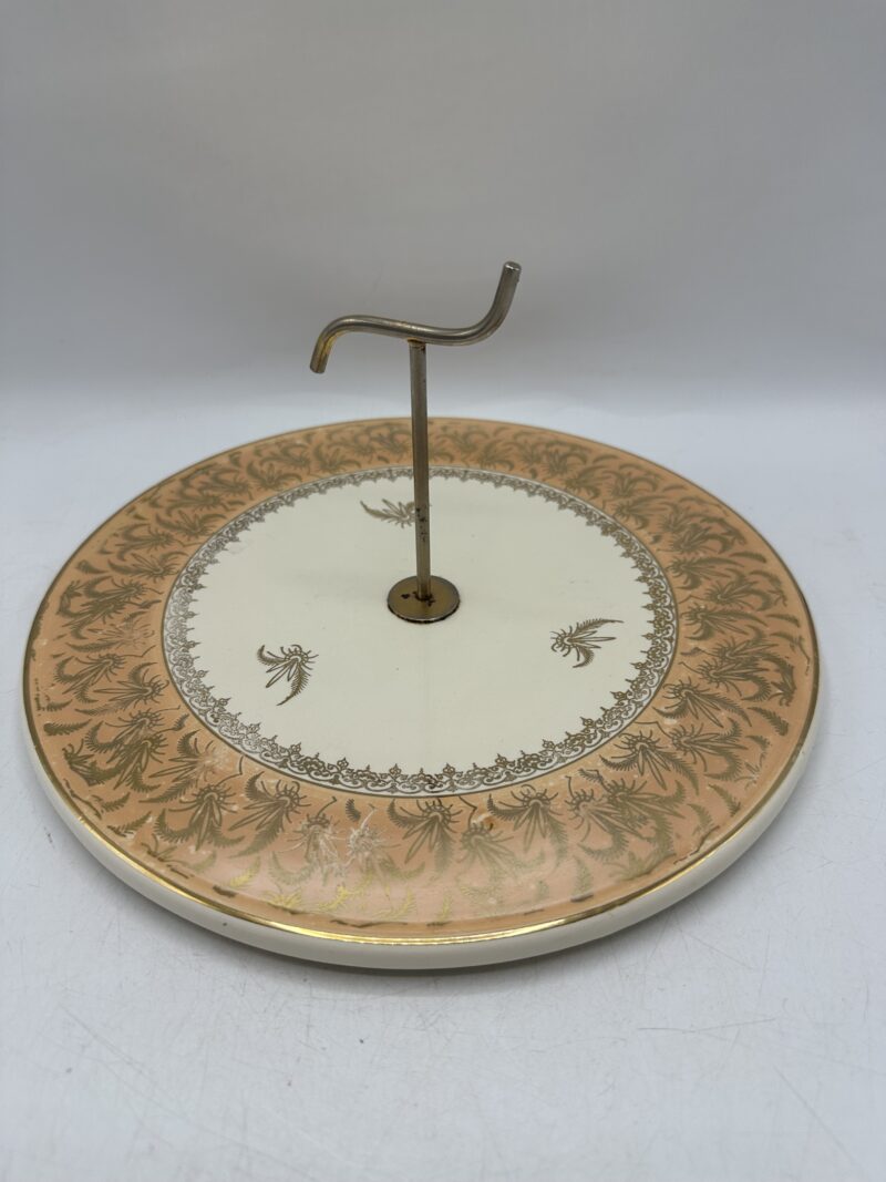 Serviteur à gâteaux ou fromage Sarreguemines vintage – Image 2