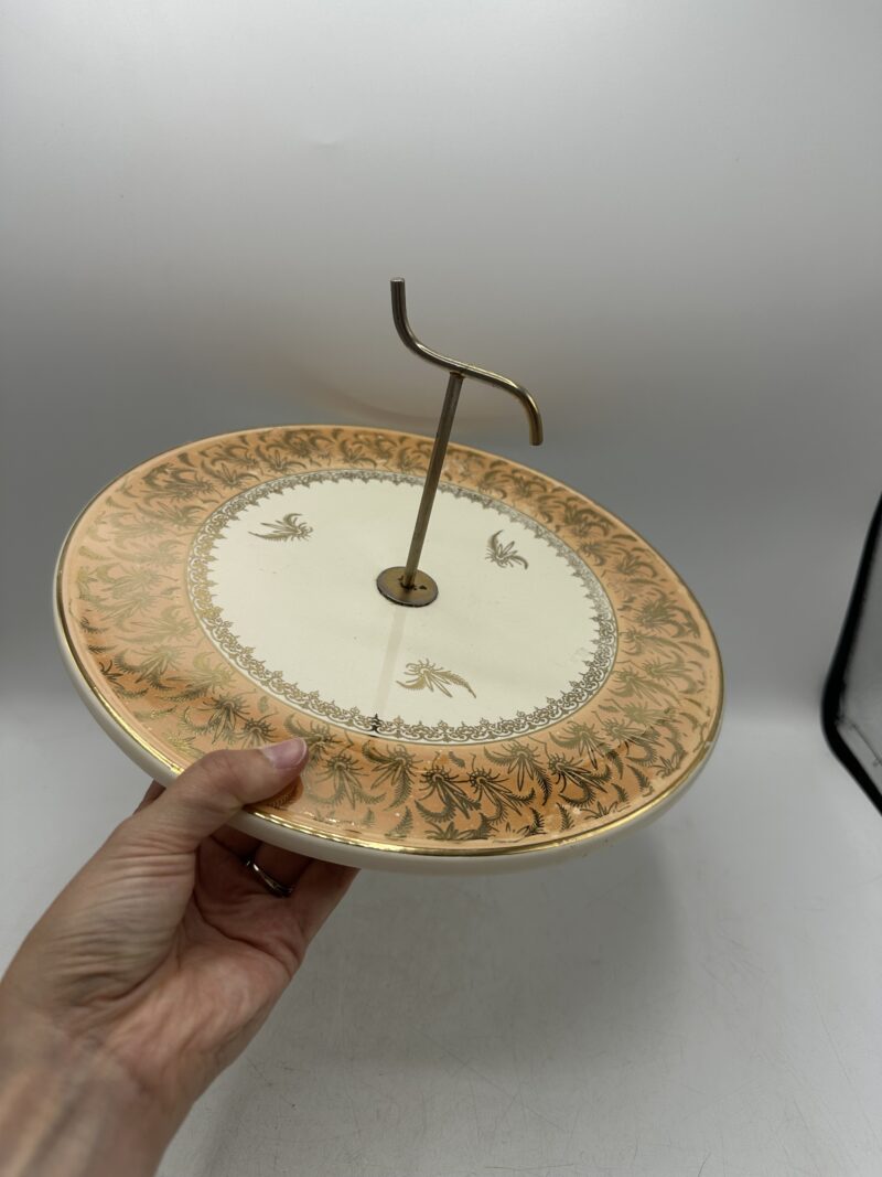 Serviteur à gâteaux ou fromage Sarreguemines vintage – Image 11