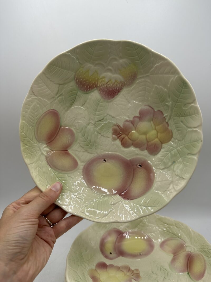 Ensemble 6 assiettes creuses barbotine Salins les bains – Image 5
