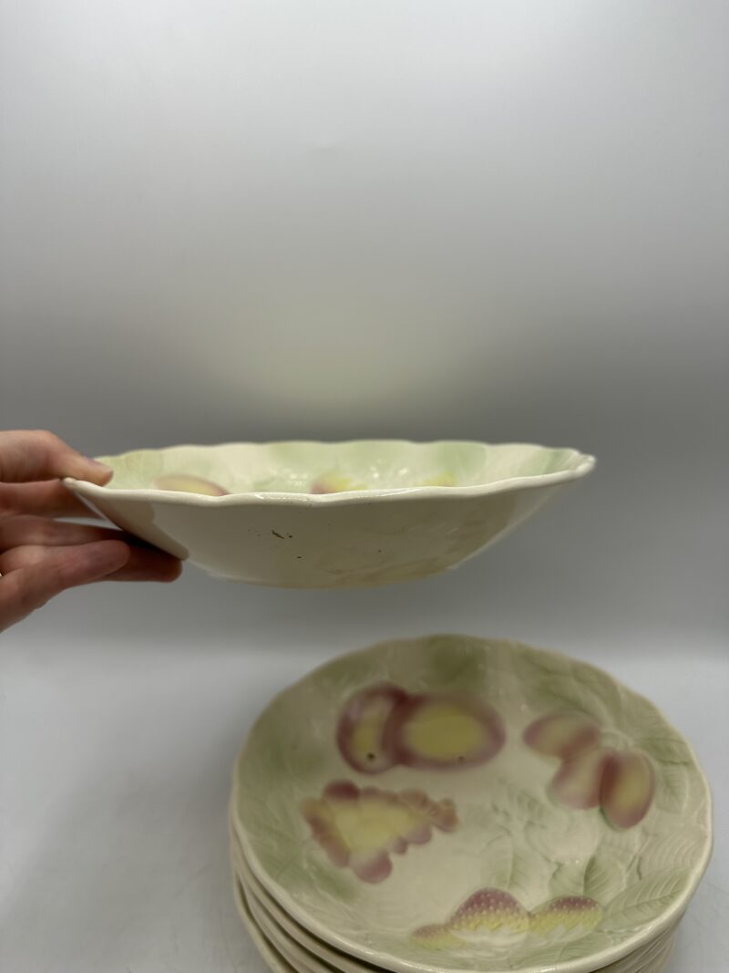 Ensemble 6 assiettes creuses barbotine Salins les bains – Image 7
