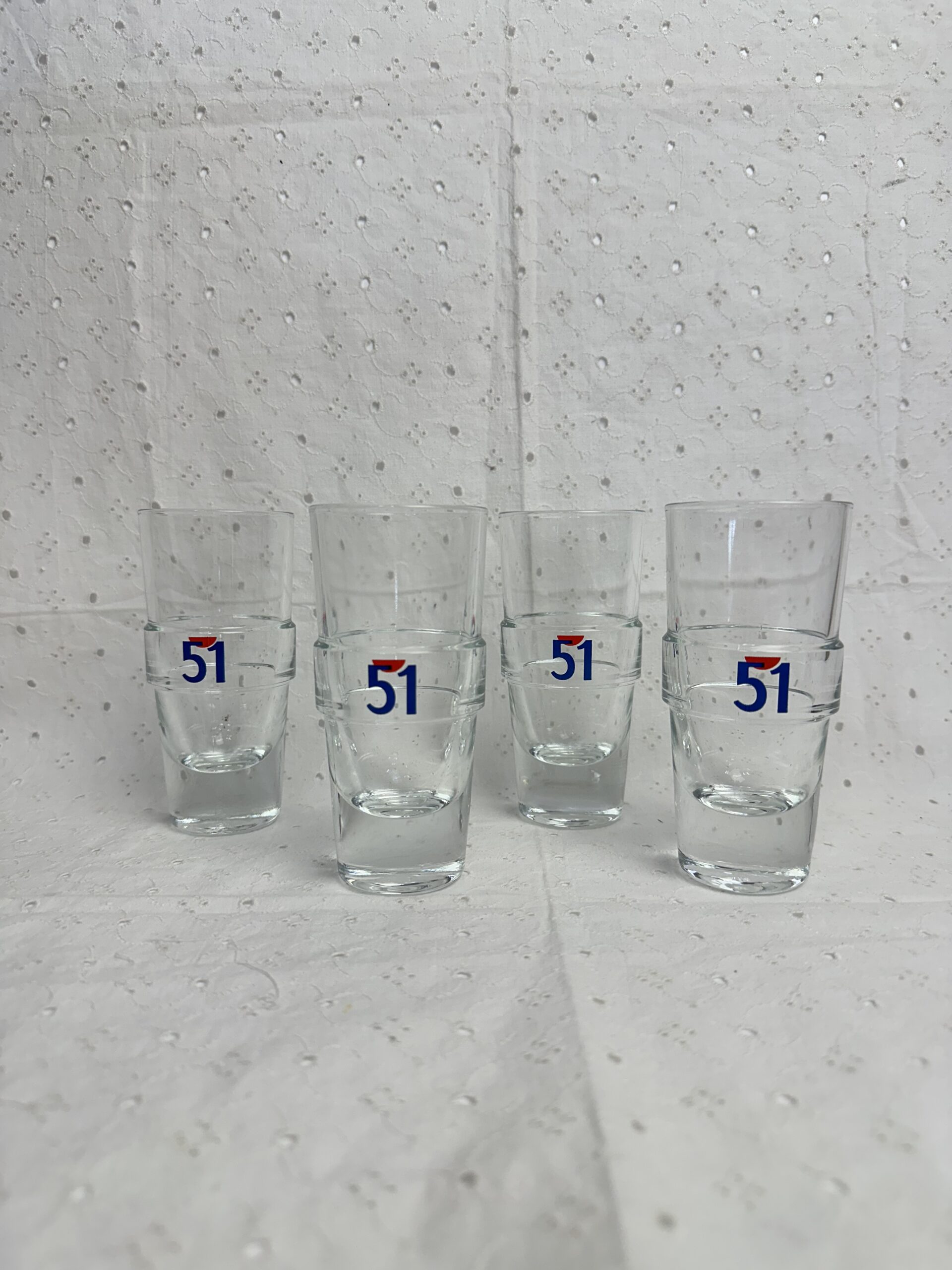 Lot de 4 verres 51 vintage