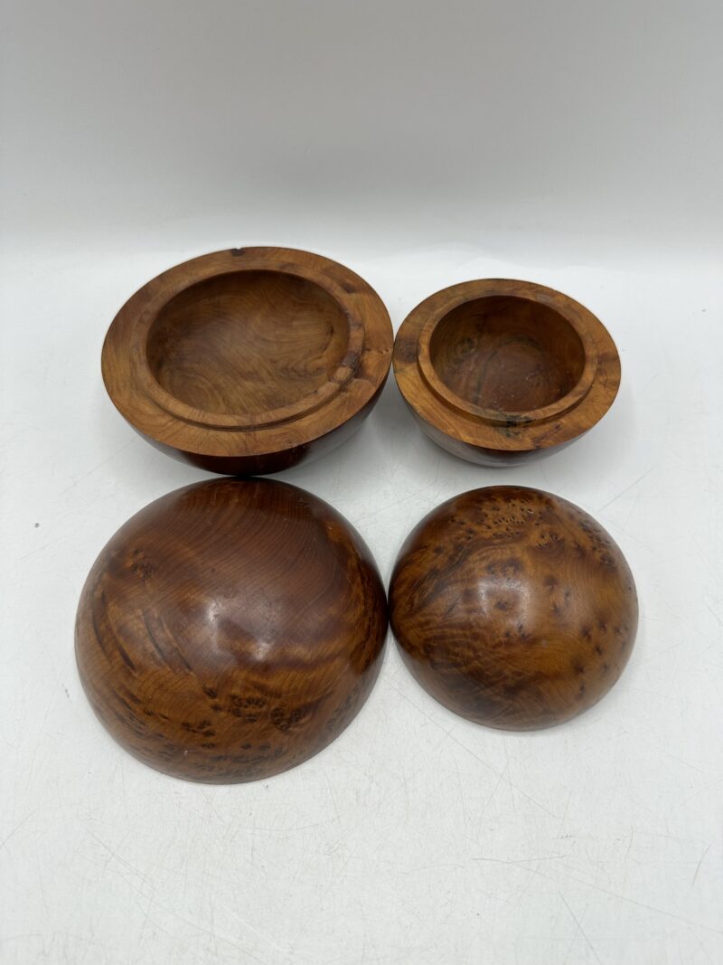 Ensemble de deux boites rondes anciennes en bois – Image 5