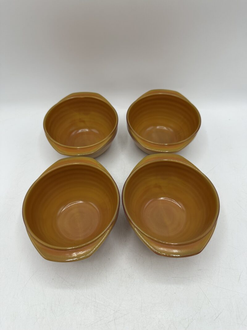 Ensemble de 4 bols Arcopal marron orange – Image 2