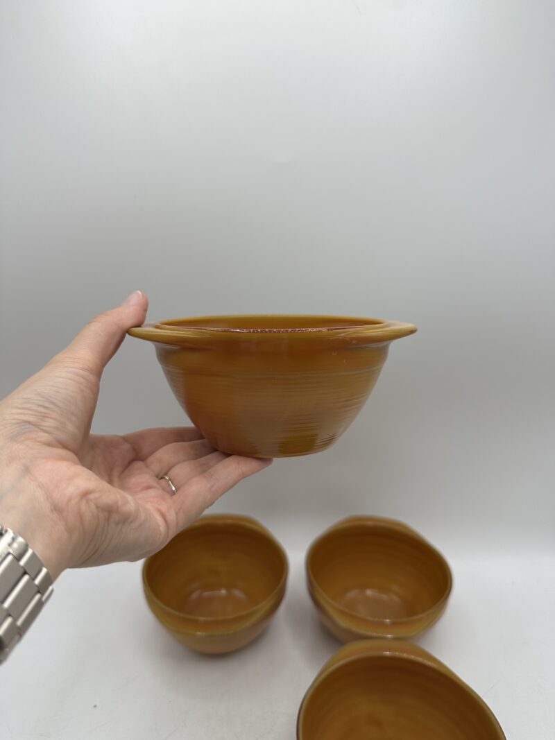 Ensemble de 4 bols Arcopal marron orange – Image 4