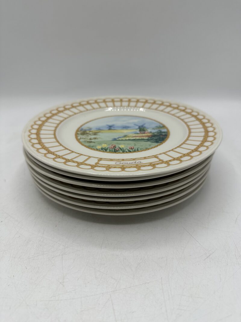 Ensemble 7 assiettes anciennes Corbeille Villeroy et Boch – Image 2