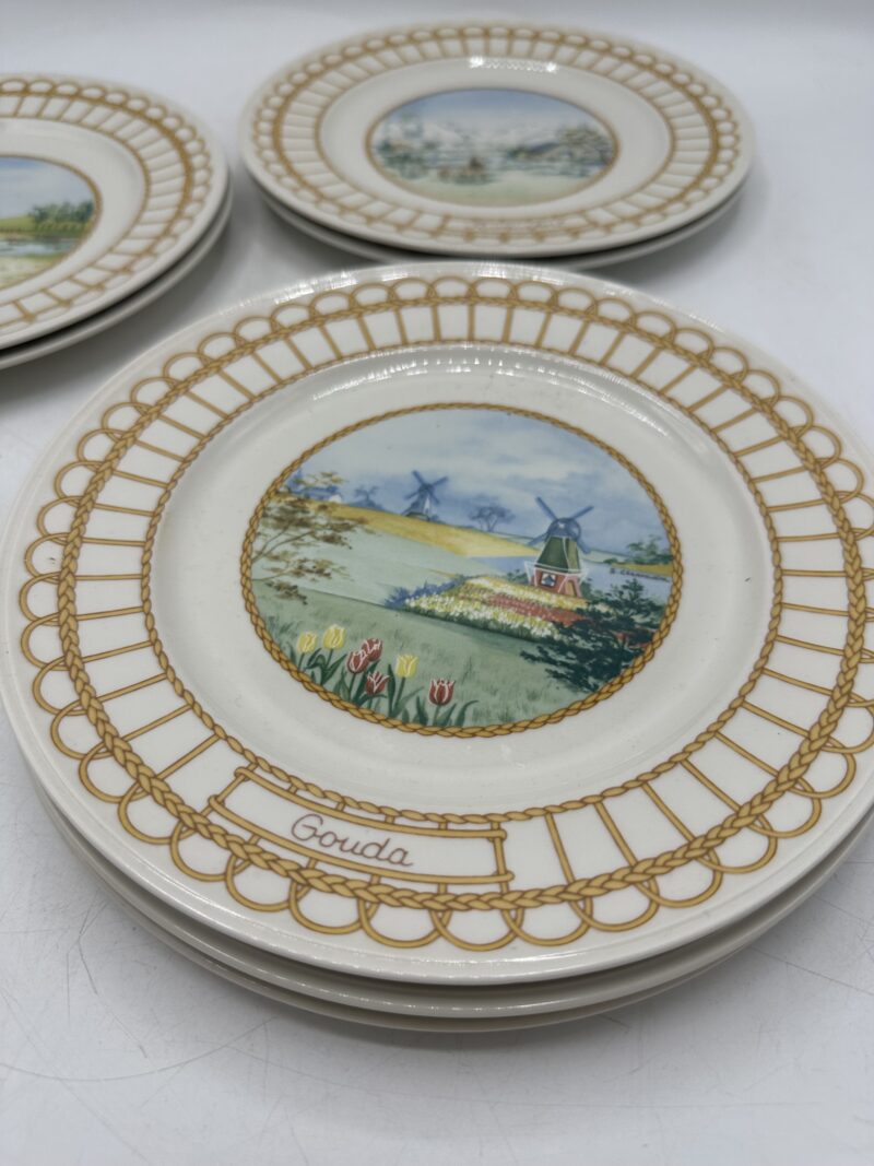 Ensemble 7 assiettes anciennes Corbeille Villeroy et Boch – Image 5