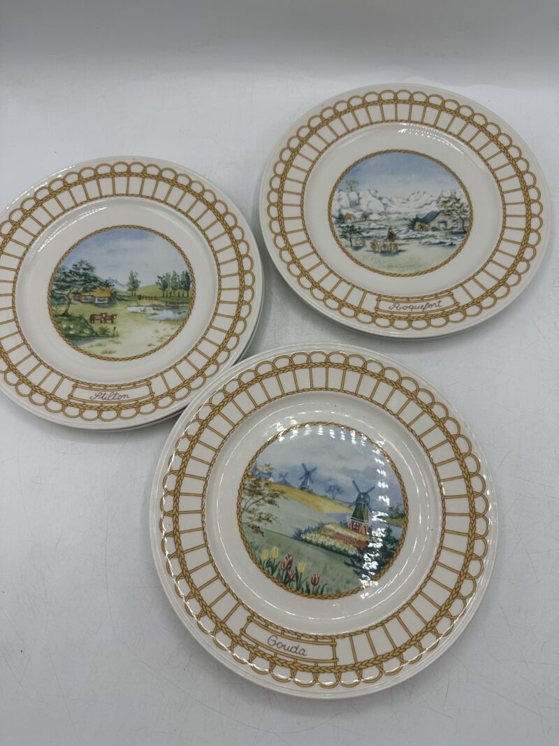 Ensemble 7 assiettes anciennes Corbeille Villeroy et Boch – Image 8