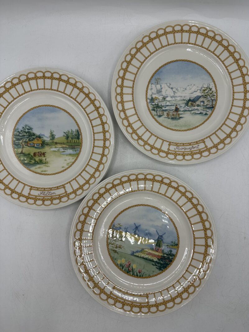 Ensemble 7 assiettes anciennes Corbeille Villeroy et Boch – Image 9