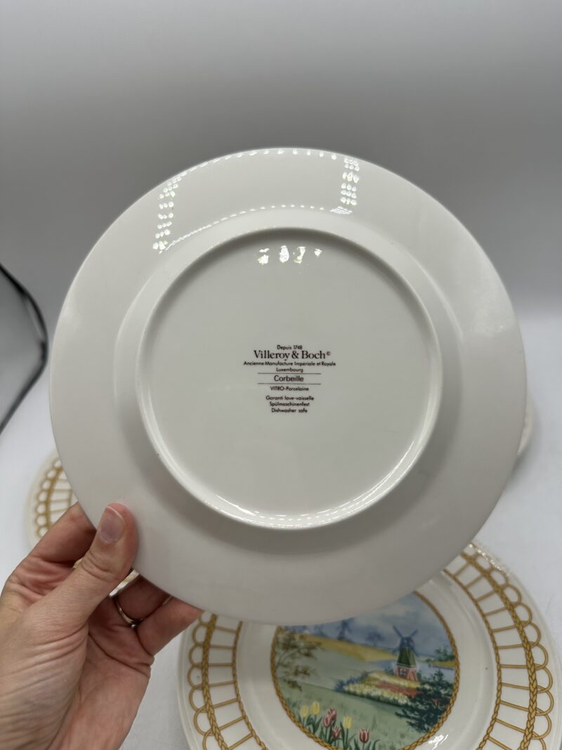 Ensemble 7 assiettes anciennes Corbeille Villeroy et Boch – Image 11
