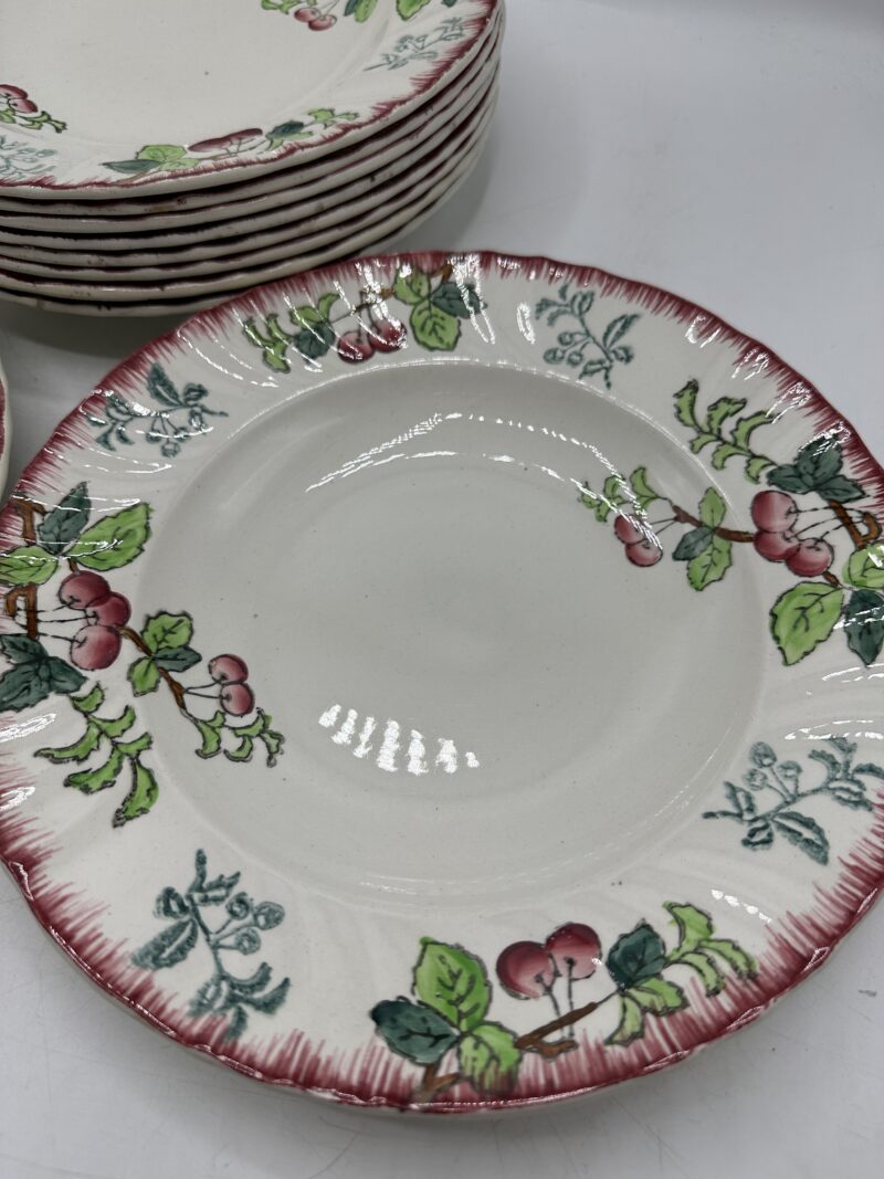 Lot de 10 assiettes anciennes creuses Longwy Montmorency – Image 9