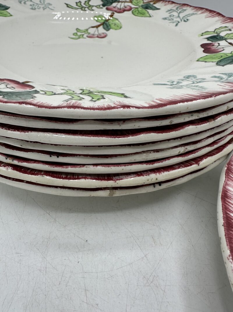 Lot de 10 assiettes anciennes creuses Longwy Montmorency – Image 11