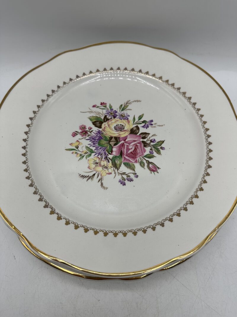 Lot de 6 assiettes fleuries Lunéville – Image 3