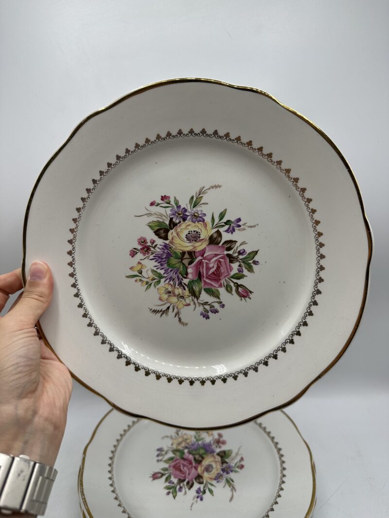 Lot de 6 assiettes fleuries Lunéville – Image 5