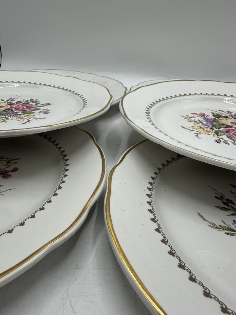 Lot de 6 assiettes fleuries Lunéville – Image 11