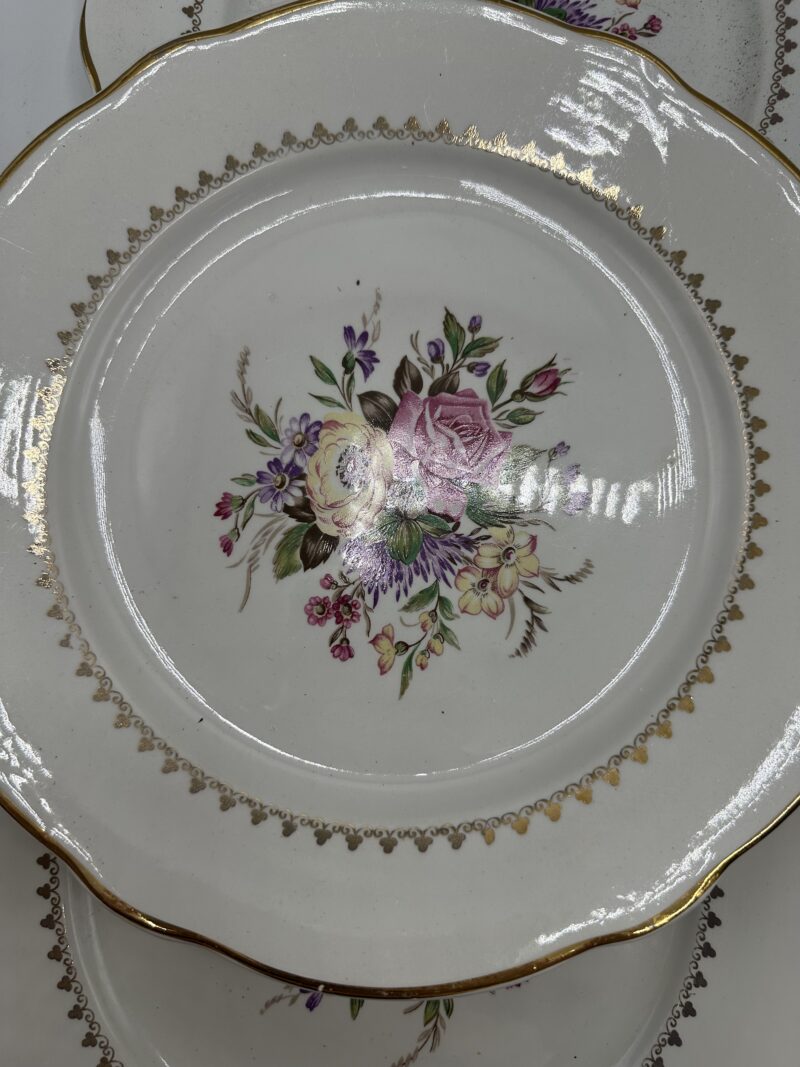 Lot de 6 assiettes fleuries Lunéville – Image 12