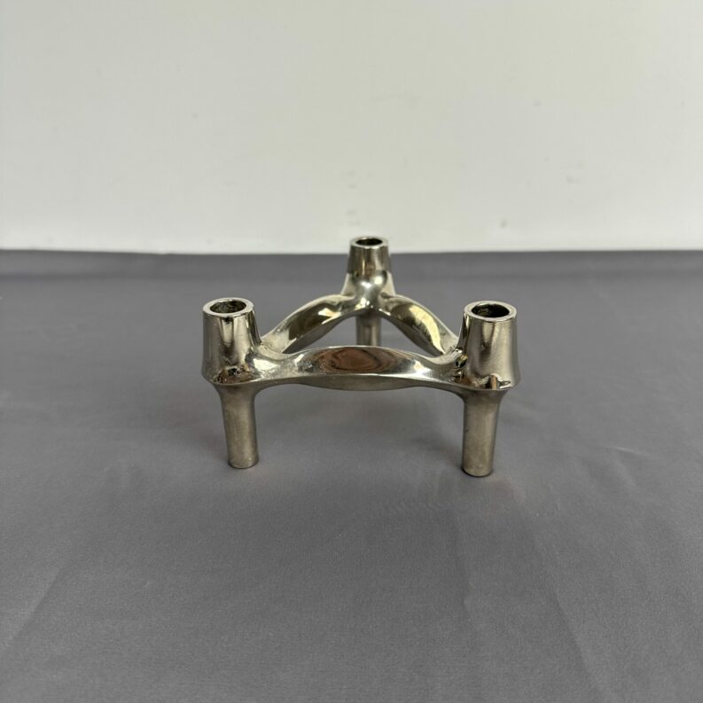 Bougeoir Nagel BMF métal argenté années 70